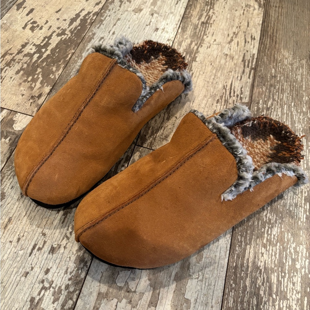 Cozy Brown Faux Fur Lined mules